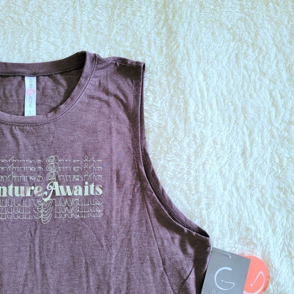 Guru Active🤸♀️ "Adventure🧗♂️ Awaits" Graphic Tank - NWT - Picture 6 of 12